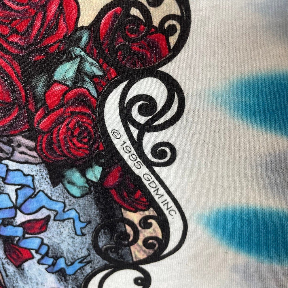 New! Liquid Blue Grateful Dead Skeleton Roses‎ Tie Dye T Shirt 2X - Picture 8 of 10